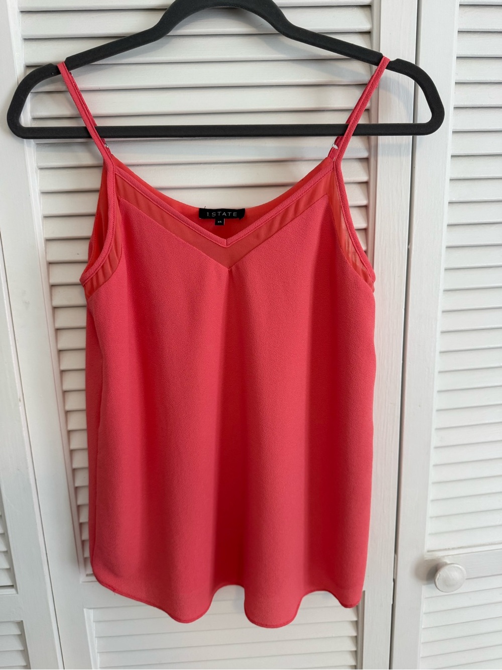 1.State Coral Pink Spaghetti Strap Tank Top - XS